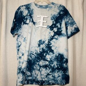 Blue Tie-Dye T-Shirt with Logo